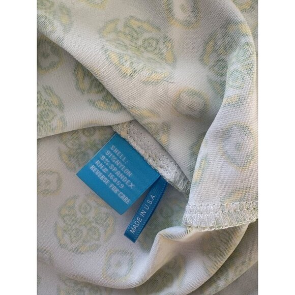 J. McLaughlin Short Sleeve Spring Catalina Cloth Dress Blue Green Print Size XS - Picture 10 of 11